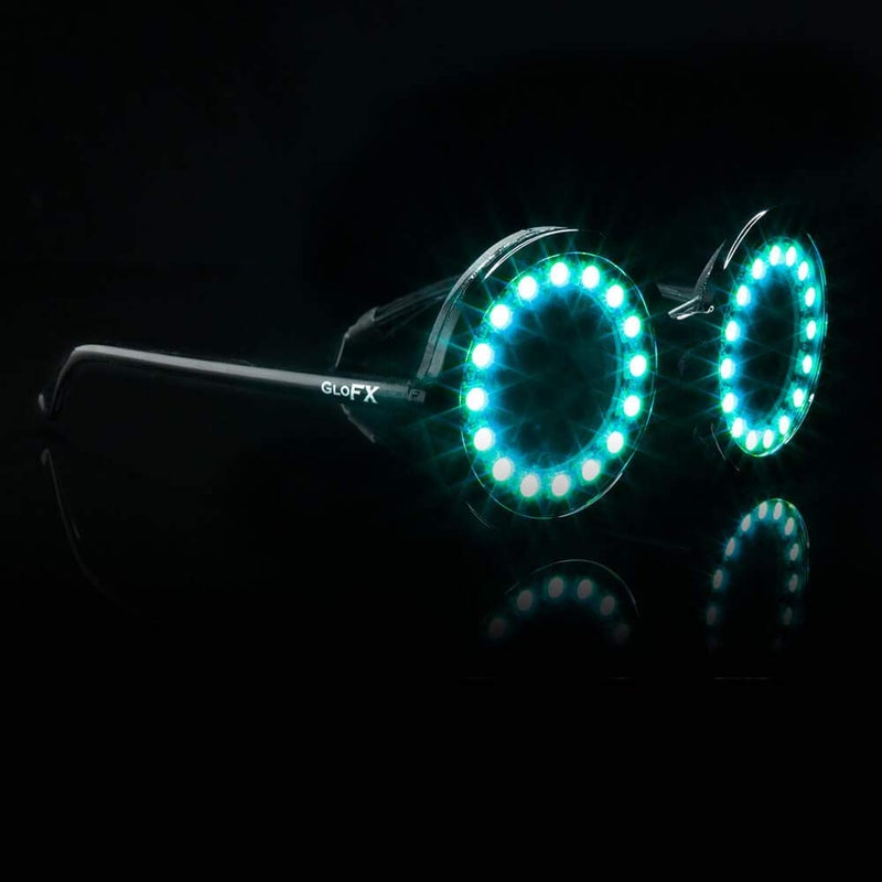 GloFX Programmable LED Glasses - 350 Full Color Modes - USB Rechargeable Light Up Glasses for Edm Music Festival Rave Party Dance Performance Cosplay Costume - Image 2